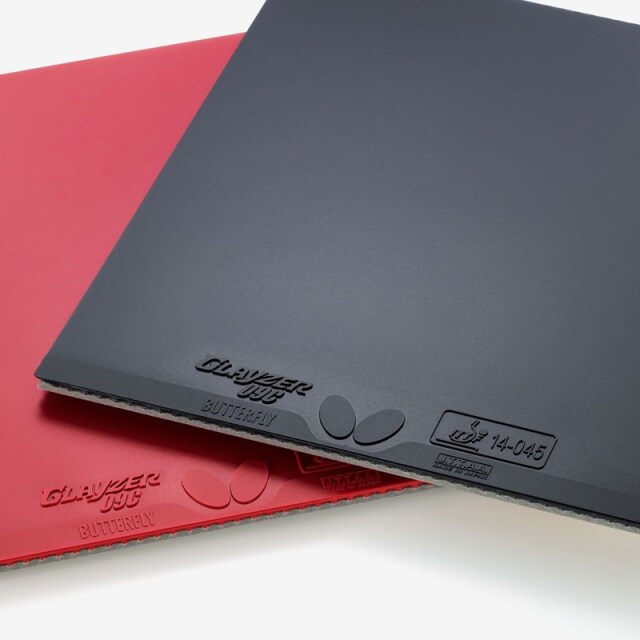 バタフライ butterfly 卓球ラバー グレイザー09C GLAYZER 粘着性ハイテンション裏ラバー レッド ブラック 06110