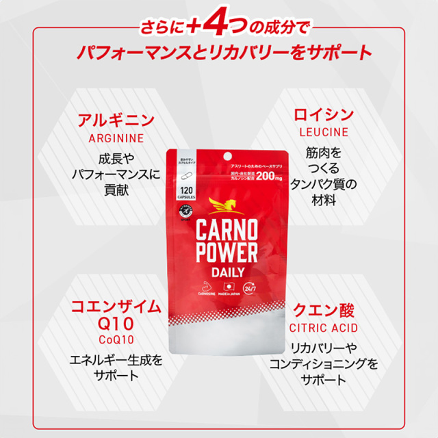 ハマリの健康食品 カルノパワーDAILY 120粒 30日分 