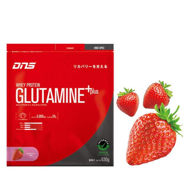 DNS ホエイプロテイン グルタミンプラス ストロベリー風味 630g (約19食分)