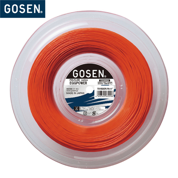 GOSEN EGGPOWER テニスガット 赤 日本製 たらしい TS1012RE/レッド