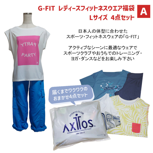 G-FIT レディースフィットネスウエア福袋【A】 Lサイズ 4点セット