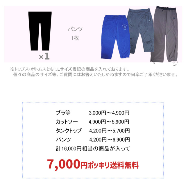 G-FIT レディースフィットネスウエア福袋【B】 Lサイズ 4点セット