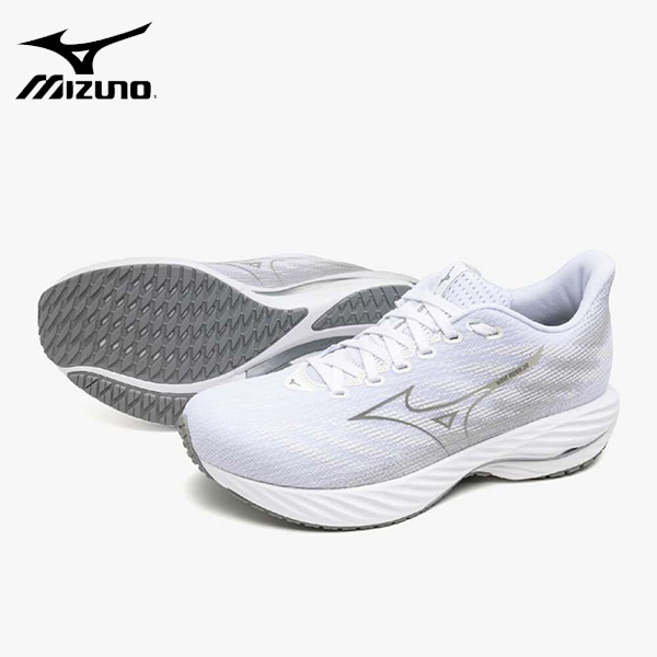 24FW ウエーブライダー28 SW ホワイト×シルバー (J1GC240404)  メンズ ランニングシューズ