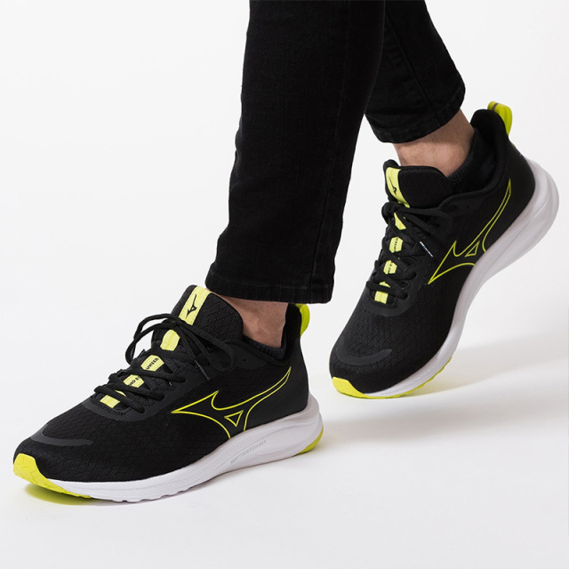 Mizuno トレーニングシューズ ブラック/イエロー Mizuno Wave Enforce Court Yellow/Black Men's Shoes | Tennis