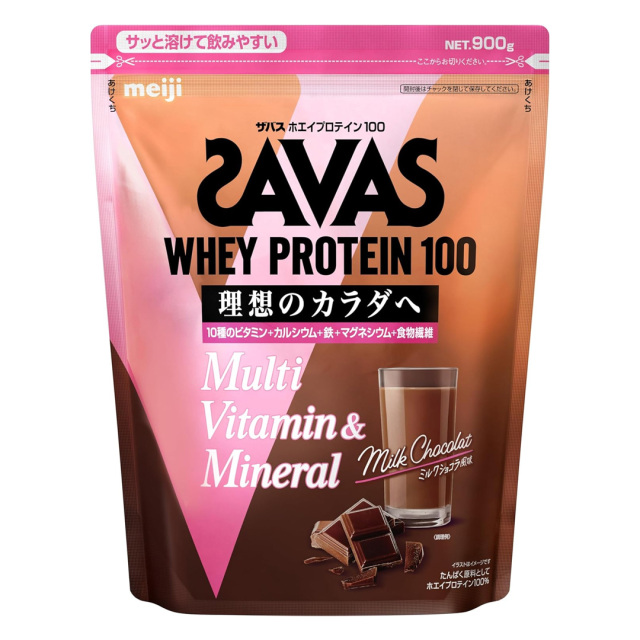 ザバス ホエイ プロテイン 100 ミルクショコラ風味 900g (約42食分) 