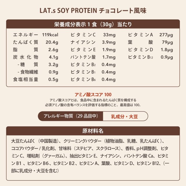 マイルーティーン ソイプロテイン LAT.s by MY ROUTINE ラット チョコレート風味 1000g 1kg