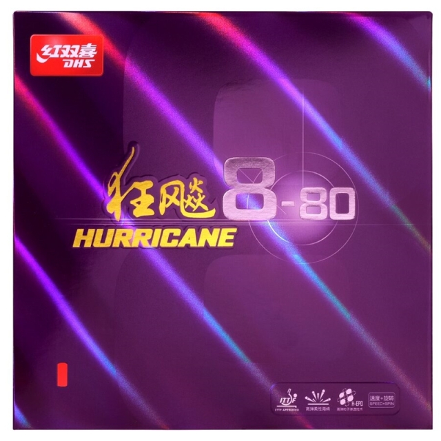 Nittaku ニッタク 卓球ラバー キョウヒョウ8-80 HURRICANE8-80 裏ソフト 粘着性 レッド ブラック NR-8788