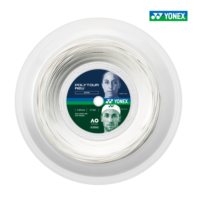YONEX　ポリツアーレブ　200ｍ　POLYTOUR REV　硬式テニス　PTR120R2　PTR125R2　PTR130R2　ストリング　ロールガット　ヨネックス