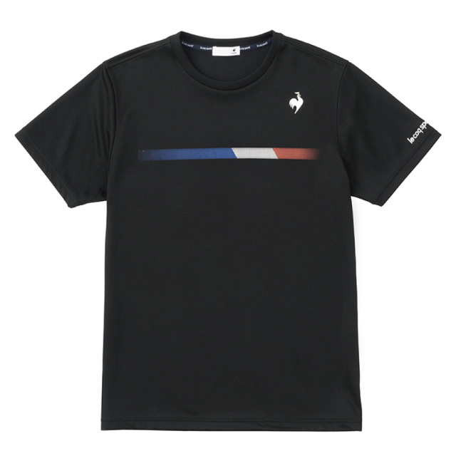 le coq sportif トリコプリントゲームシャツ QTMVJA91-BK 2024SS