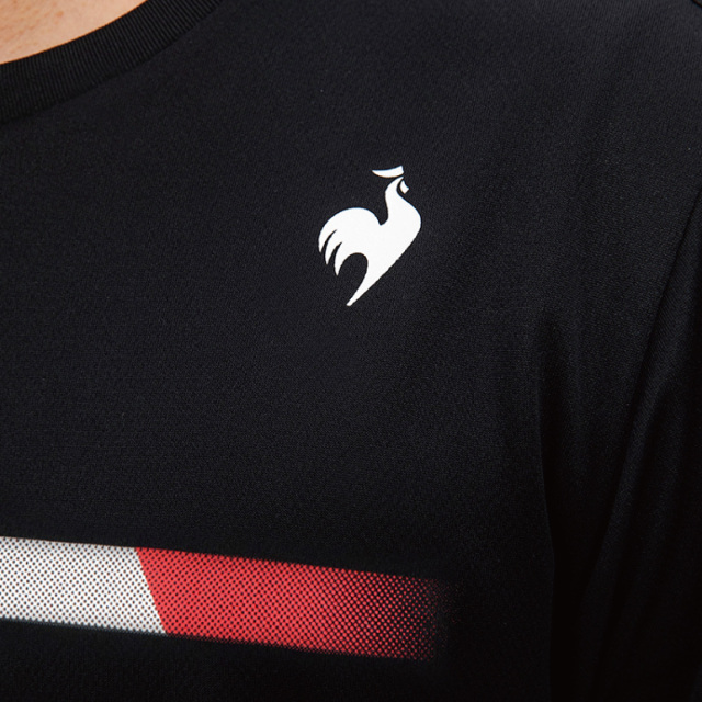 le coq sportif トリコプリントゲームシャツ QTMVJA91-BK 2024SS