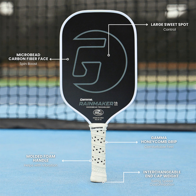 GAMMA ピックルボールパドル MICROBEAD RAINMAKER 16 ブラック 1E805713