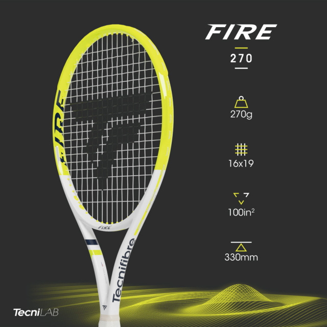 Tecnifibre　ファイア270　張り上げ済み　14FIR2706