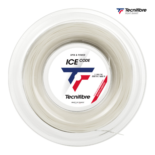 Tecnifibre　アイス コード　200m　ロール　ホワイト