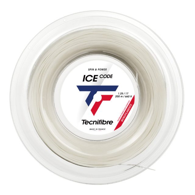 Tecnifibre　アイス コード　200m　ロール　ホワイト