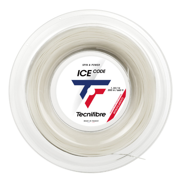 Tecnifibre　アイス コード　200m　ロール　ホワイト