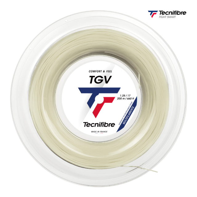 Tecnifibre TGV 200m ロール ナチュラル 01RTG 硬式 テニス ストリング