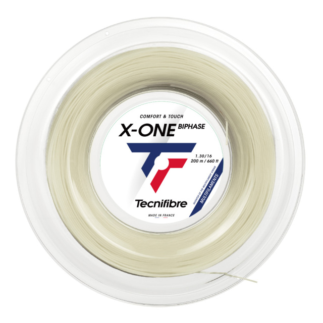 Tecnifibre X-ONEバイフェイズ 200m ロール ナチュラル 01RXO Tecnifibre X-ONEバイフェイズ 200m ロール ナチュラル 01RXO