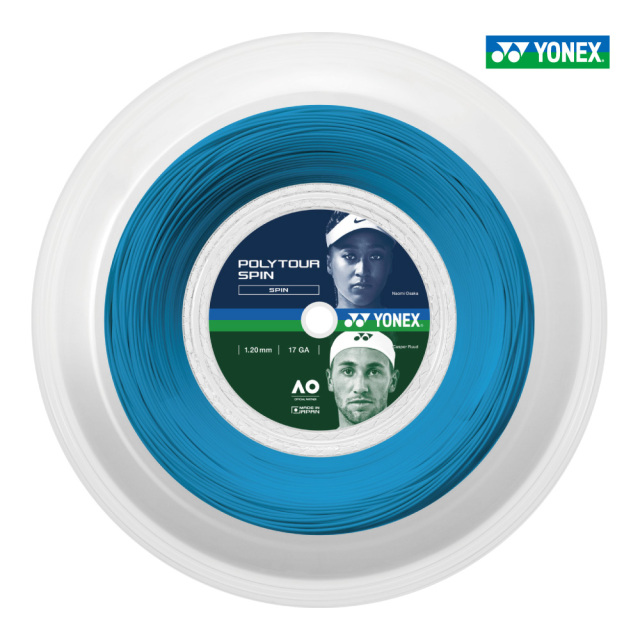YONEX ポリツアー スピン 120/125 200mロール PTS120R2 PTGSPNR2 硬式