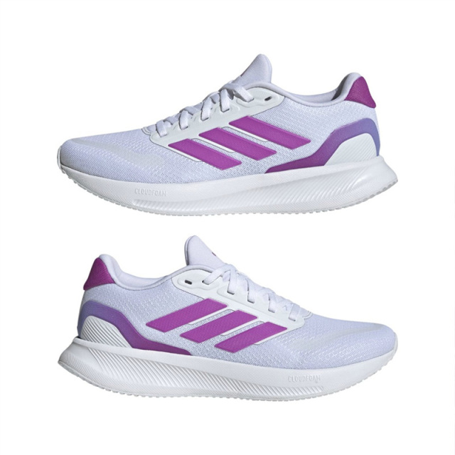 アディダス ランニングシューズ RUNFALCON  5 W 25FW レディース 25FW ホワイト×パープル