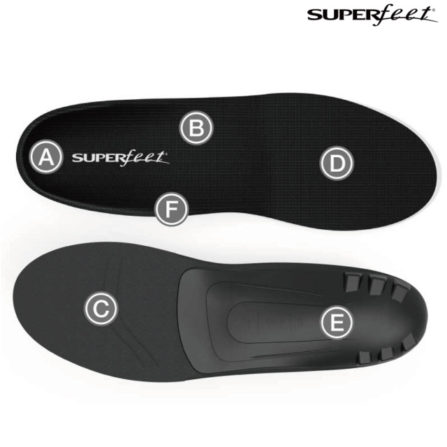 新品未使用　スーパーフィート　インソール　ブラック　23.0-25.0 SUPERfeet スーパーフィート インソール カーボン メンズ