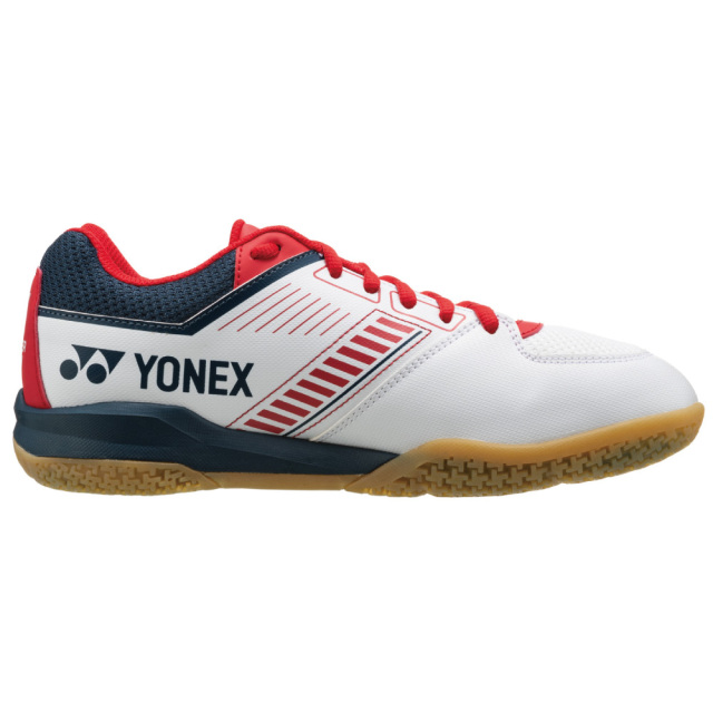 YONEX　パワークッションストライダーフロー　ホワイト／ネイビー／レッド　ローカット　3E設計　SHBSF1-784
