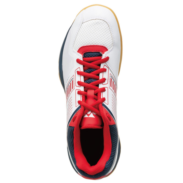 YONEX　パワークッションストライダーフロー　ホワイト／ネイビー／レッド　ローカット　3E設計　SHBSF1-784