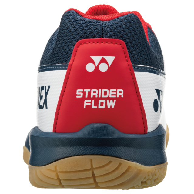 YONEX　パワークッションストライダーフロー　ホワイト／ネイビー／レッド　ローカット　3E設計　SHBSF1-784