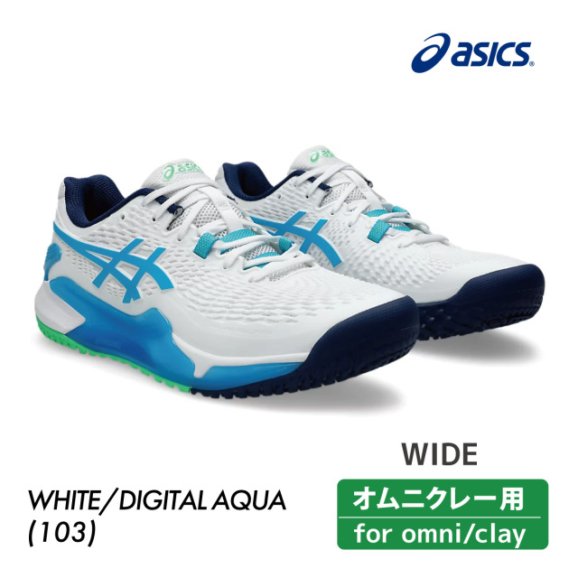 ASICS ゲルレゾリューション 9 オムニ・クレー ワイド 1041A378-103 