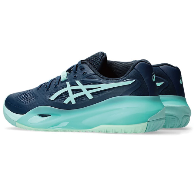 ASICS テニスシューズ ネイビー/ミント オールコート ASICS GEL-RESOLUTION X(オールコート）ゲルレゾリューションテン
