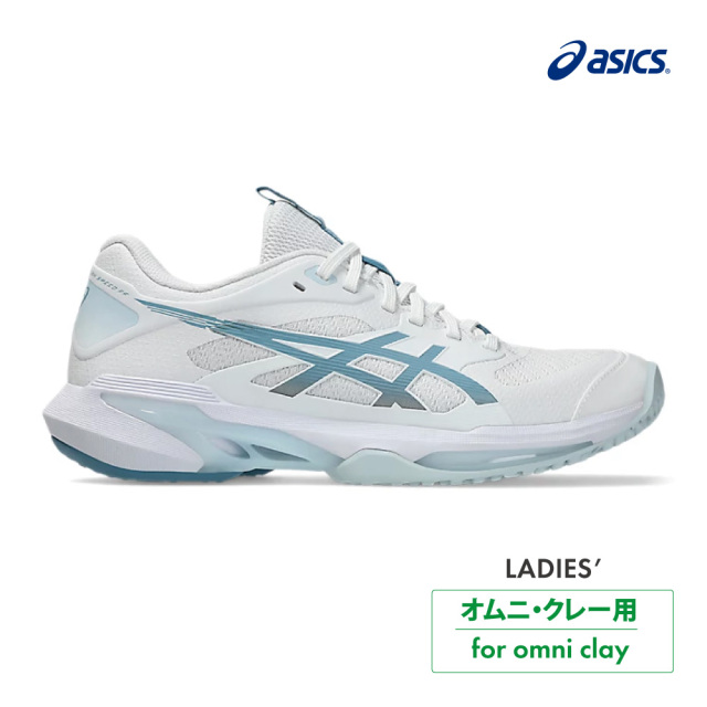 ASICS　ソリューションスピードFF4　オムニ・クレー　1042A306-102　WHITE/SABA BLUE