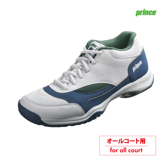 PRINCE　ワイドライト アドバンス AC　オールコート用　ホワイト×グリーン　4E相当　DPS512-215