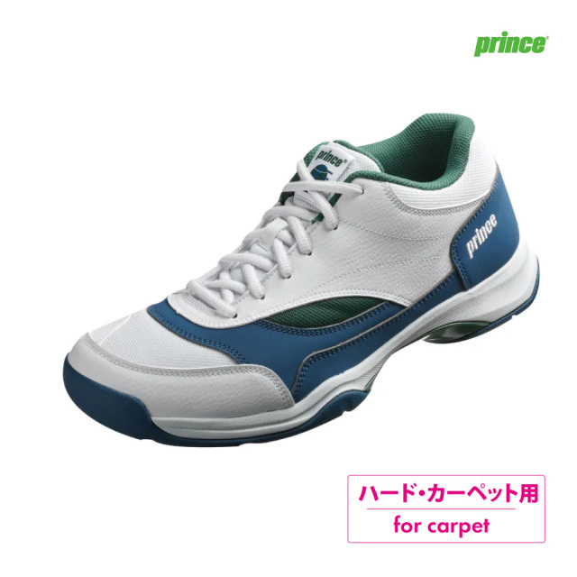 PRINCE　ワイドライト アドバンス HC　ハード・カーペット　ホワイト×グリーン　4E相当　DPS522-215