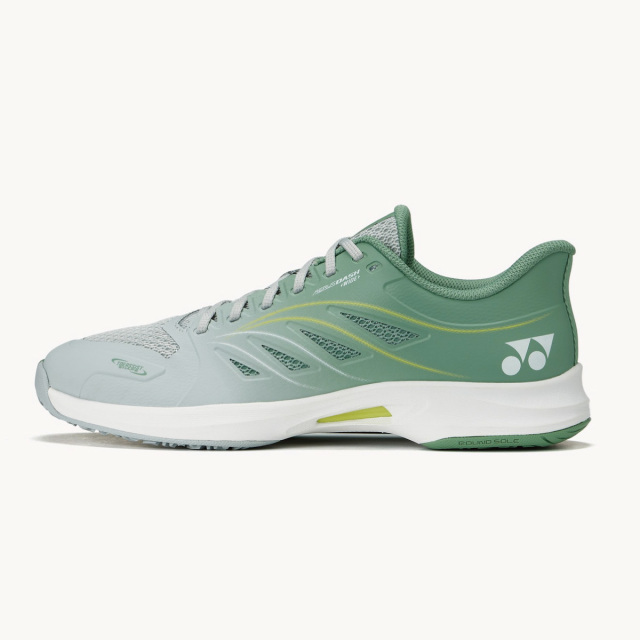 YONEX 　パワークッションエアラスダッシュ5 ワイド クレー・砂入り人工芝用　グレー／ペールグリーン