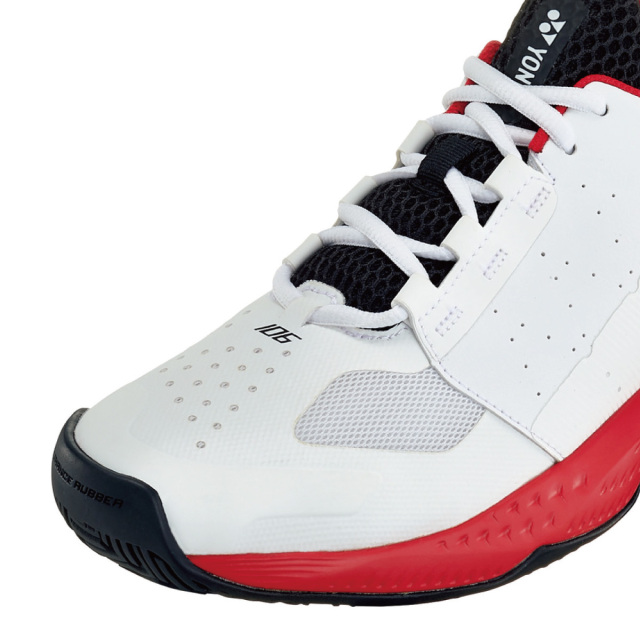YONEX パワークッション 106  SHT106-114  ヨネックス ホワイト／レッド  テニスシューズ クレー・砂入り人工芝シート用