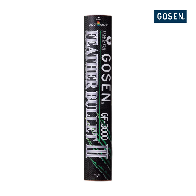 GOSEN　GF-3000　フェザーバレット３　1本12球入　ガチョウ　練習球 　シャトル　 羽 　バドミントン　ゴーセン　
