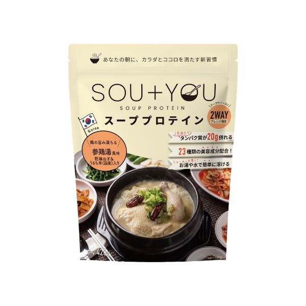 マイルーティーン スーププロテイン SOU+YOU 参鶏湯風味 420g (約12食分)