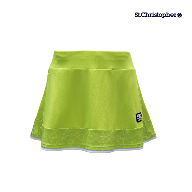 【ポスト投函対応】St.Christopher クロワゾンゲームスコート  STC-BDW2362-LG　2024SS ライムグリーン　セントクリストファー  レディース　テニス