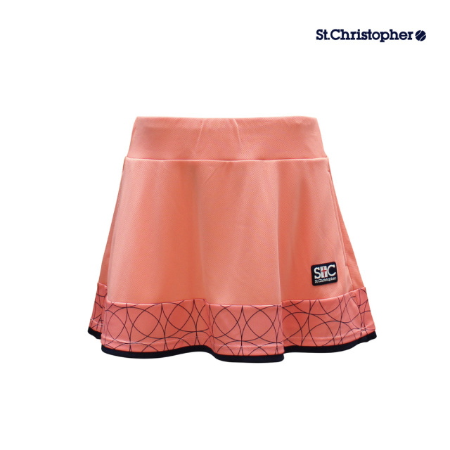 【ポスト投函対応】St.Christopher クロワゾンゲームスコート  STC-BDW2362-SPK　2024SS サーモンピンク　セントクリストファー  レディース　テニス