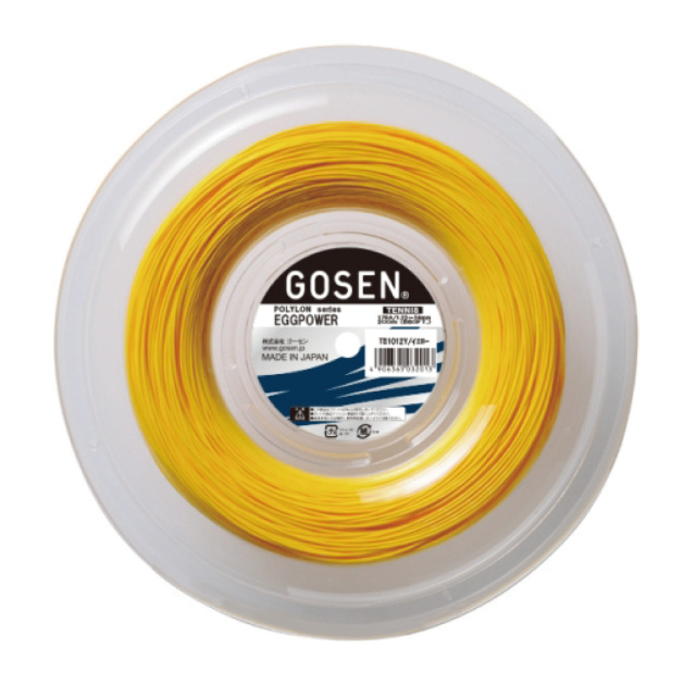 GOSEN - 【中古・未使用品】ゴーセン エッグパワー16 EGGPOWER 硬式テニス用 ガット ストリング 200mロール ブラック TS1002BK GOSEN 1.30mm-1.32mm GOSEN(ゴーセン)】EGGPOWER 16/17 エッグパワー 16GA/17GA