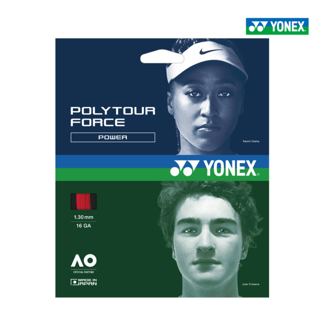 YONEX　ポリツアーフォース　12m　PTGFO　2026SS　ブラック　ブライトレッド　テニス　ストリング　ガット　単張り