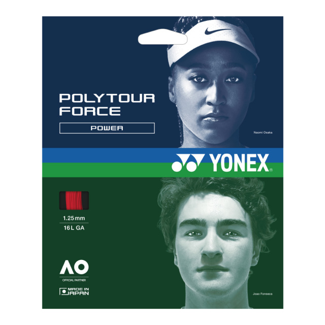 YONEX　ポリツアーフォース　12m　PTGFO　2026SS　ブラック　ブライトレッド　テニス　ストリング　ガット　単張り