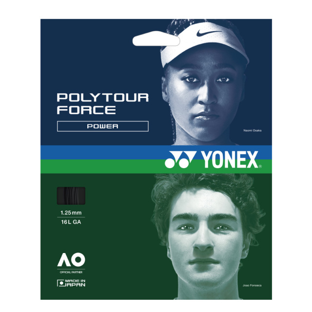 YONEX　ポリツアーフォース　12m　PTGFO　2026SS　ブラック　ブライトレッド　テニス　ストリング　ガット　単張り