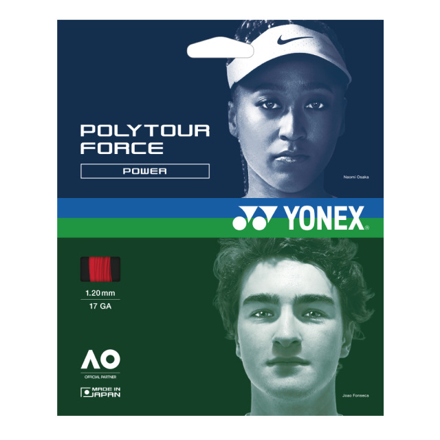 YONEX　ポリツアーフォース　12m　PTGFO　2026SS　ブラック　ブライトレッド　テニス　ストリング　ガット　単張り