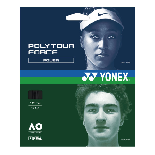 YONEX　ポリツアーフォース　12m　PTGFO　2026SS　ブラック　ブライトレッド　テニス　ストリング　ガット　単張り