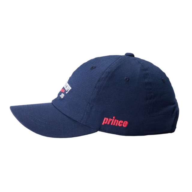 PRINCE　NEW JERSEY刺繍キャップ　PH008-127　ネイビー　男女兼用　軽量　通気性　ユニセックス　テニス　プリンス