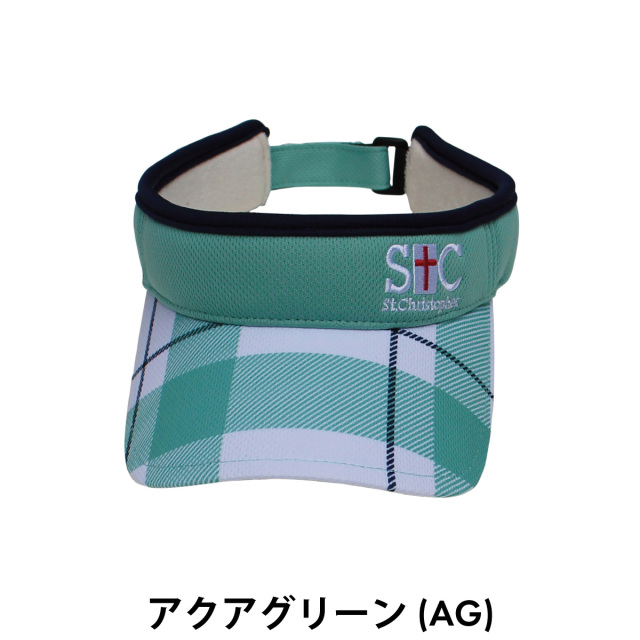 St.Christopher レディース ブロックチェックサンバイザー STC