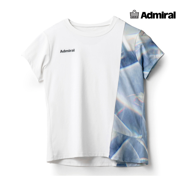 グラフィックアシメスラッシュTEE　039　SAX　2024FW　WOMEN'S