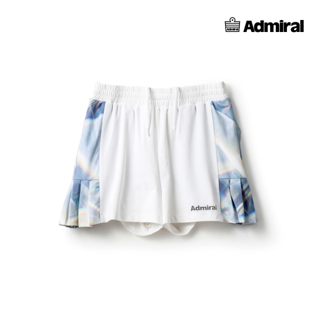 サイドヘムプリーツグラフィックショーツ　000　WHT　2024FW　WOMEN'S