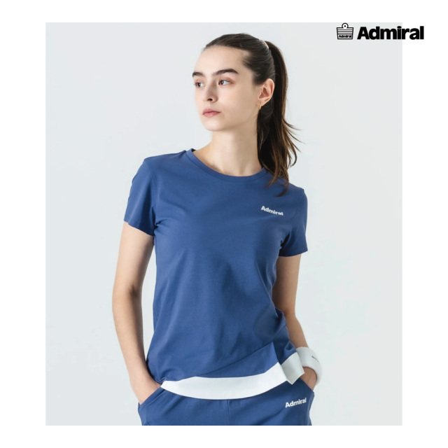 ADMIRAL レディース バイカラーアシメタックヘムTEE ATLA554-034