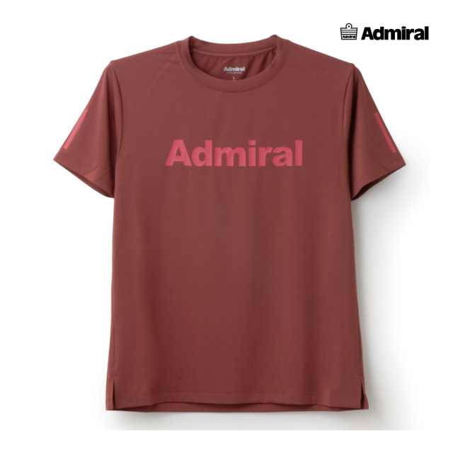 ADMIRAL メンズ ミニマルビッグロゴTEE ATMA518-040 2025FW レッド
